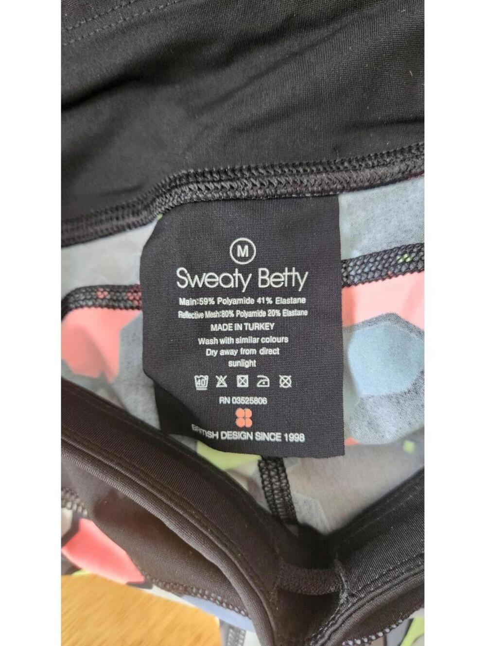 Sweaty Betty Full Length Skinny Geometrical Activewear Sporty Leggings Size M - Picture 9 of 9